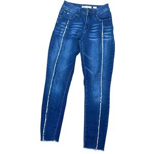 Wannabettabutt? YMI  Skinny Fray Hem‎ Front Seam Jeans Size 1